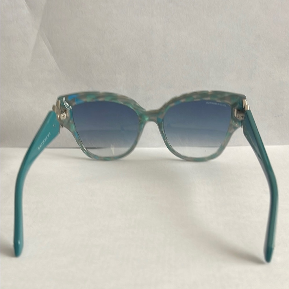 Swarovski Blue and Silver Cat-Eye Sunglasses - Picture 4 of 5